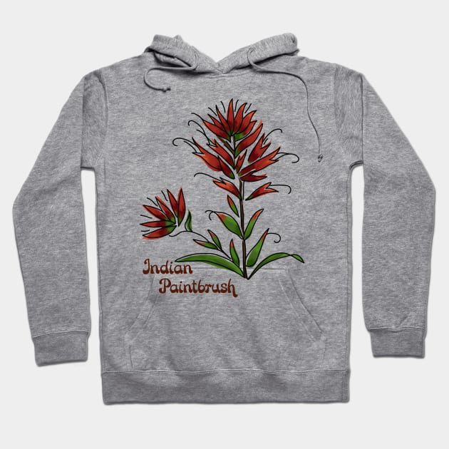 Indian Paintbrush Hoodie by Slightly Unhinged